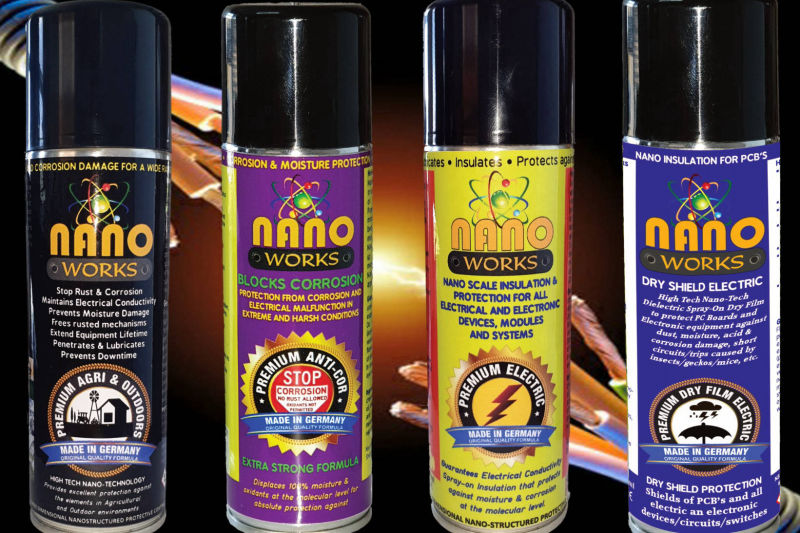NanoWorks Moisture and Corrosion protection products protects electrical systems against all form of water and corrosion damage