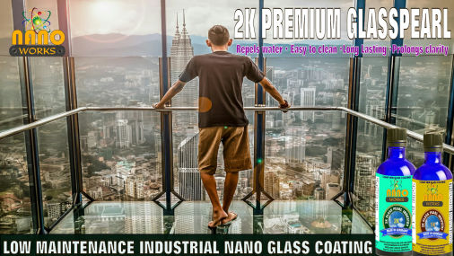 NanoWorks 2K Premium GlassPearl creates easy-to-clean glass and ceramic surfaces for Industrial applications and manufacturers