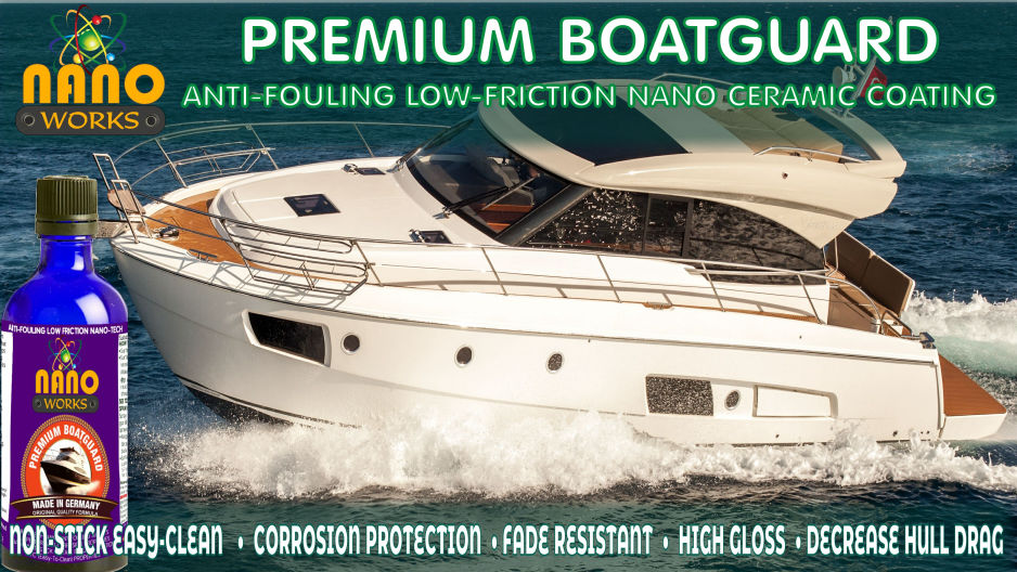 NanoWorks Premium BoatGuard protects agains fouling and corrosion, whilst reducing hull resistance