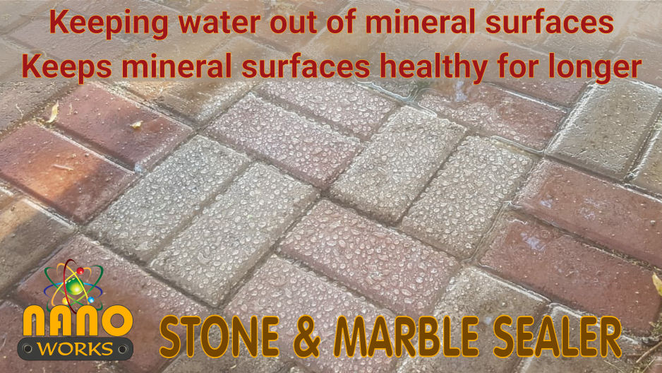 Premium Stone & Marble Sealer provides long term protection for mineral surfaces against water, dirt, grease and oil
