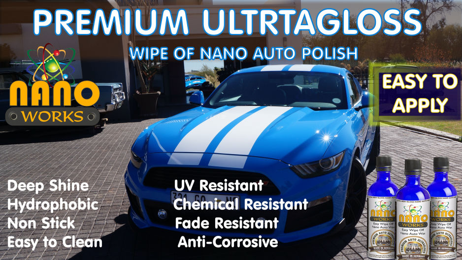 Premium UltraGloss is an easy to apply waterbased nano auto wax with high gloss and non stick properties