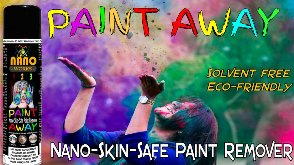 Paint-Away Safely and Softly removes all types of paint from your skin