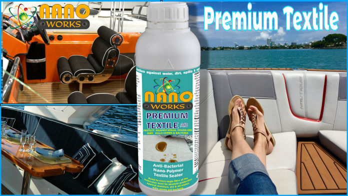 Premium Textile protects marine textile from water and dirt stains